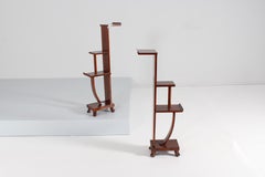 O. Borsani Set of 2 Restored Dèco Wooden Pedestal 40s, Italy