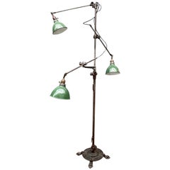 O. C. White Industrial Three-Arm Floor Lamp