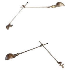 O. C. White Near Pair of Articulating Wall Lamps