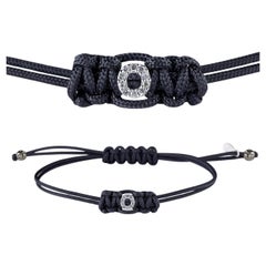 O - Customizable Letter / Name Bracelet in White Gold and White Diamonds Gift