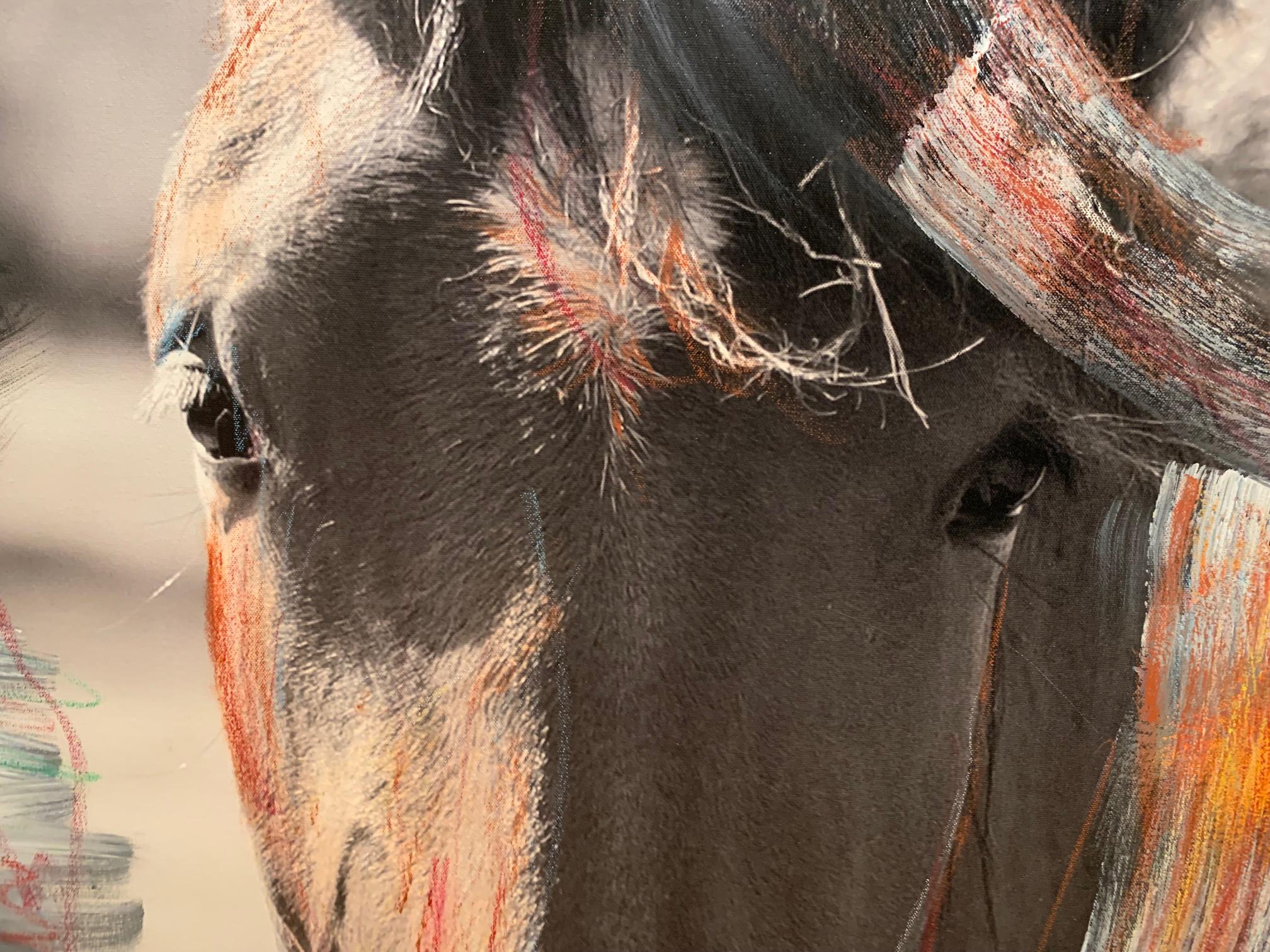 'Defiance' - Fotografie & Acryl - Zeitgenössische Kunst - Tiermalerei – Photograph von O Devan