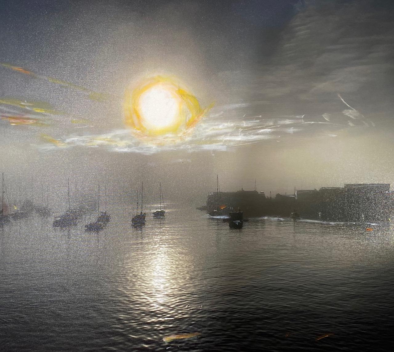 „Boats In The Sun“ Fotografie und Acryl auf Leinwand