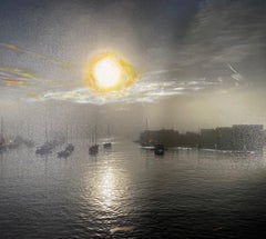 Photographie et acrylique sur toile "Boats In The Sun"