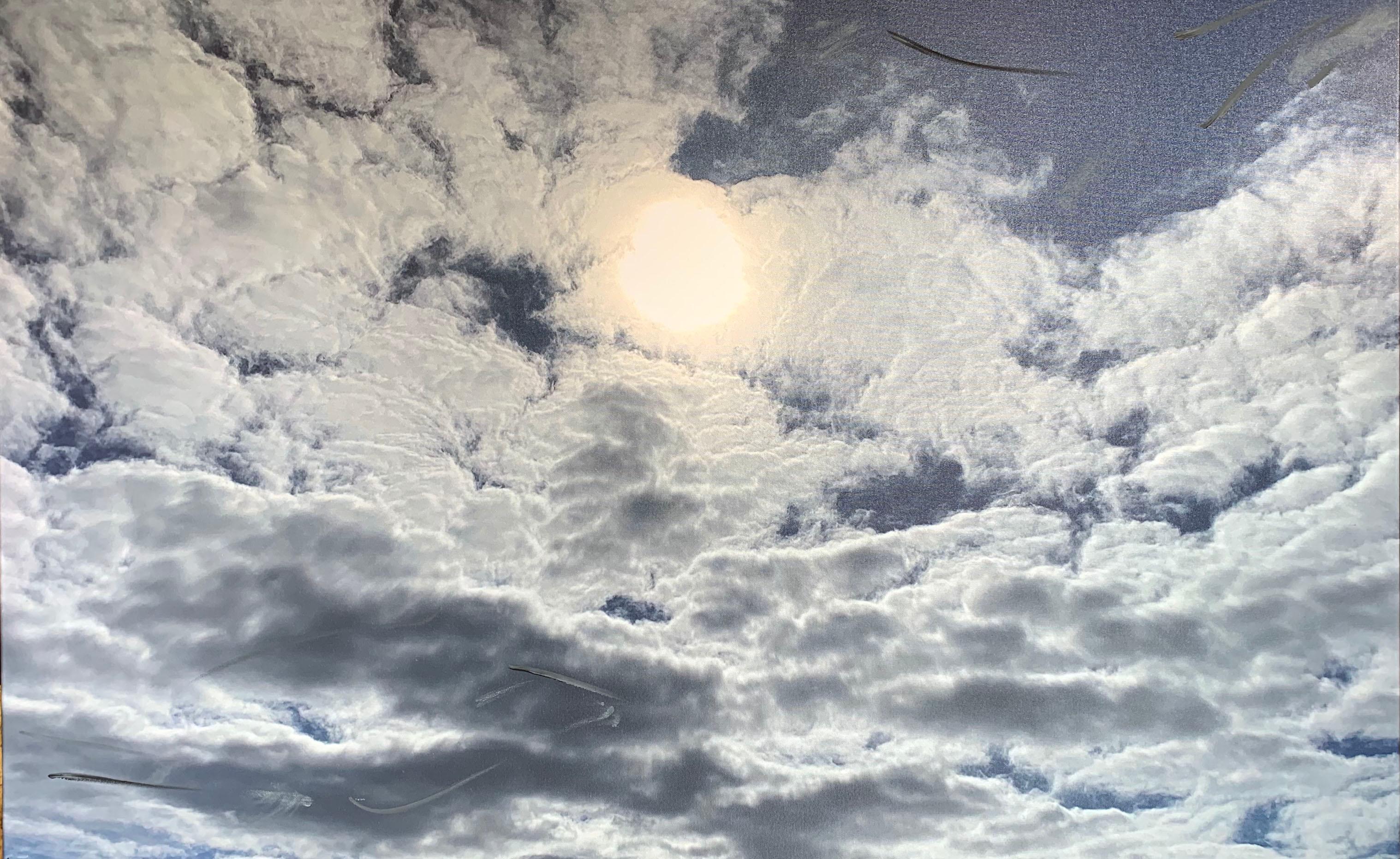 „ „Wolken““ Fotografie und Acryl auf Leinwand