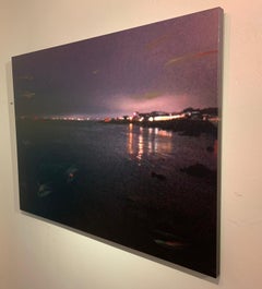 "Dusk on lover’s point" Mixed media on canvas