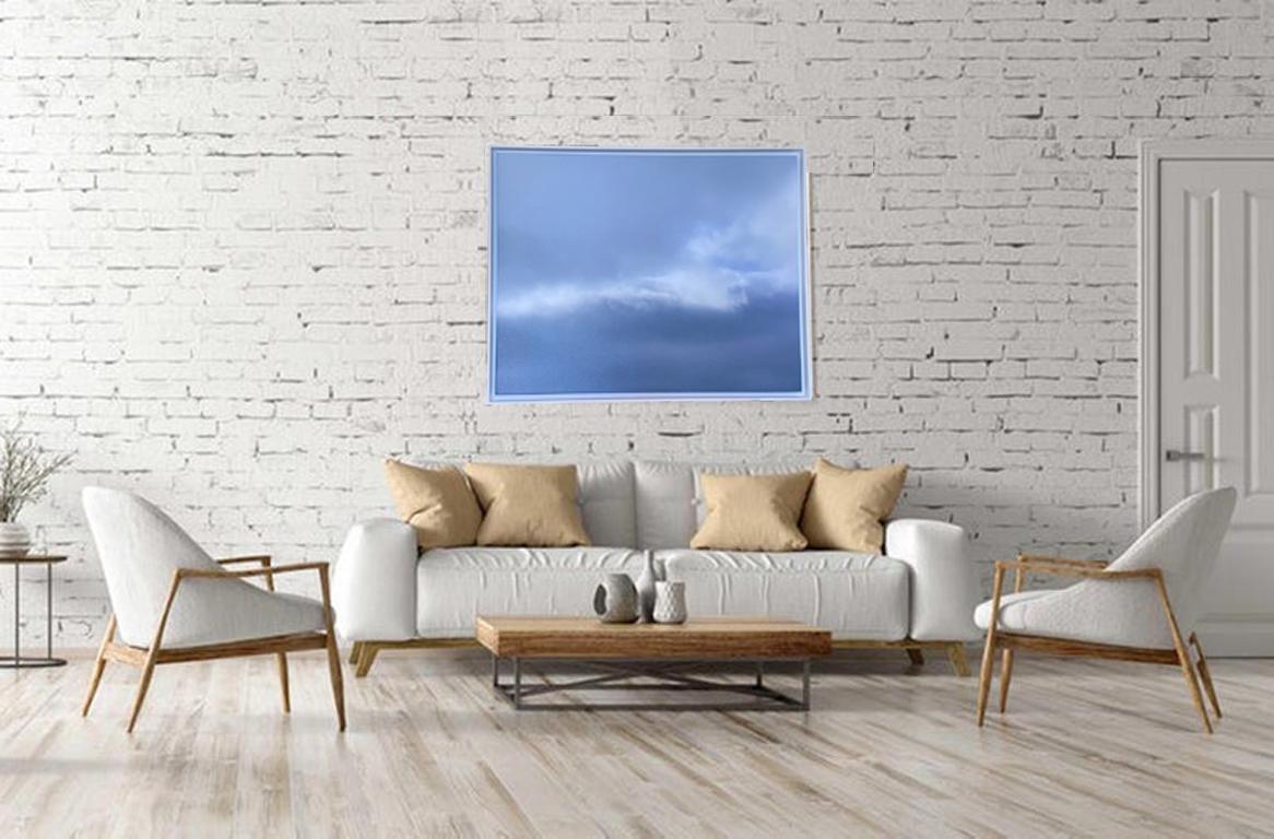 'Soothing Skies' Photography on Canvas Limited Edition 2/5 Framed - Blue Color Photograph by O Devan
