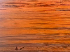 'Surfers' Dream Sunset' Mixed Media on Canvas - Seascape Painting 2021