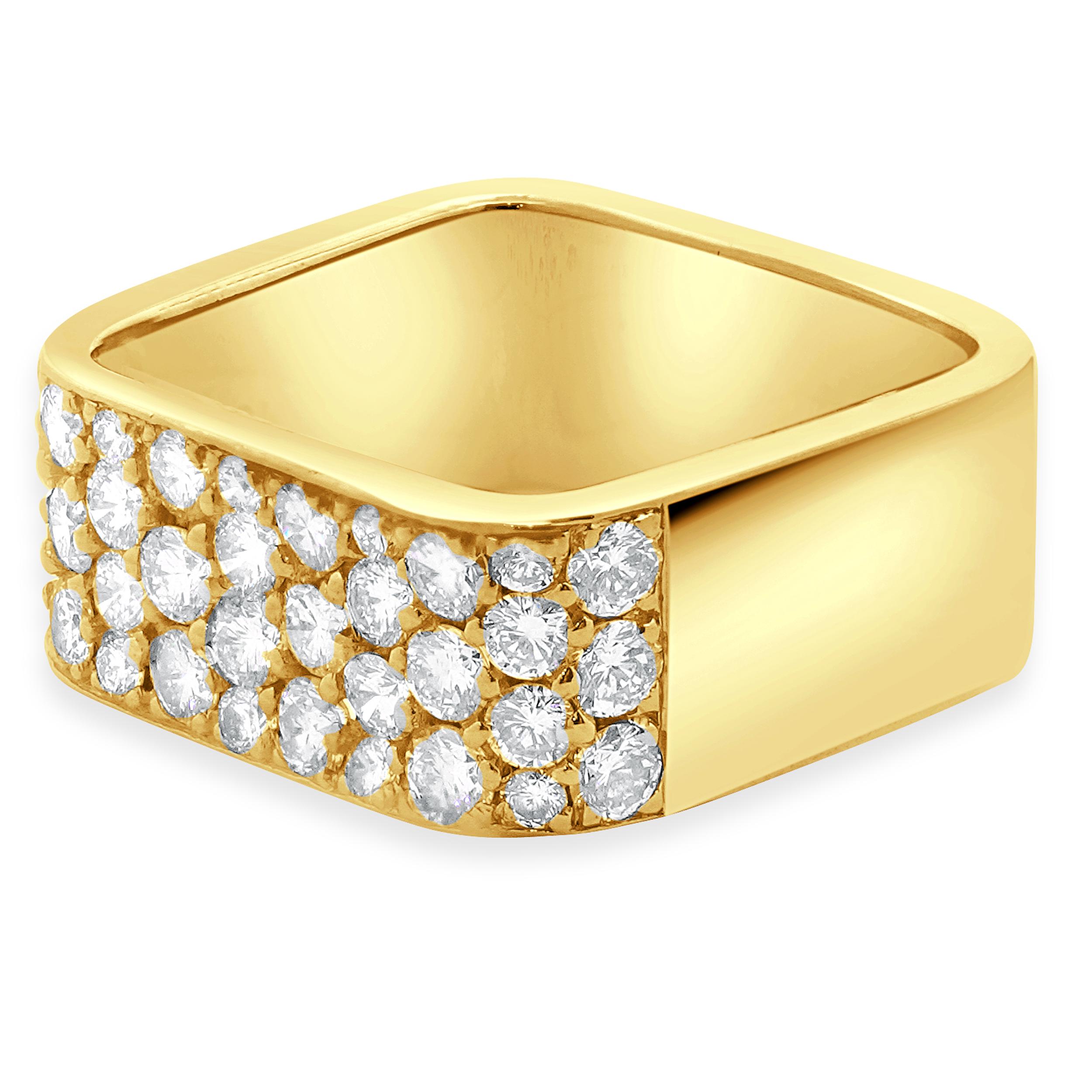 Design/One : O Fiesh
Matériau : Or jaune 18K
Diamant : 38 tailles rondes = 1,50cttw
Couleur : G
Clarté : VS
Taille de l'anneau : 4.5
Poids : 8,51 grammes