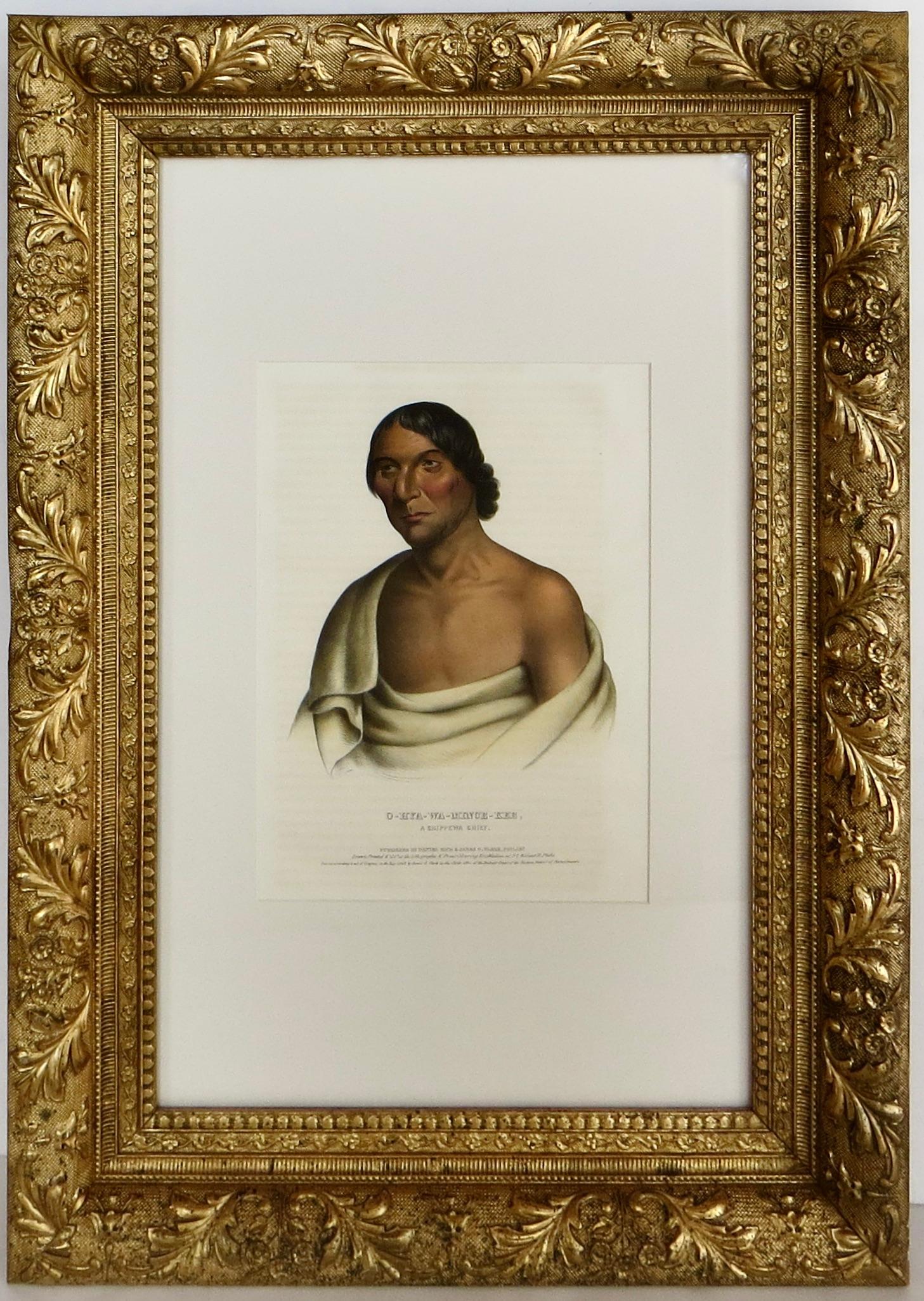 Completely original and full page folio from the  McKenney and Hall iconic  three volume series  