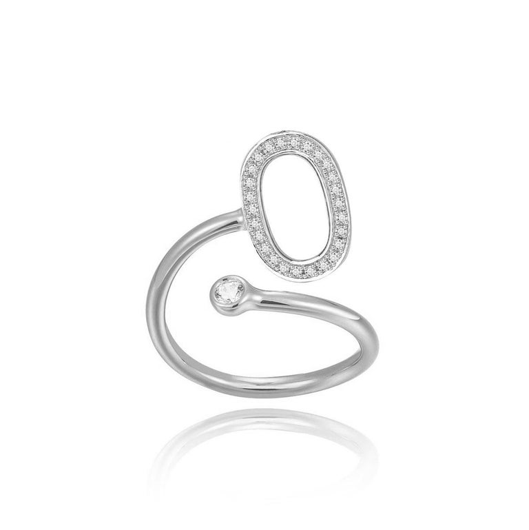 Wire Bezel Rings Customizable O Initial Bezel Wire Ring For Sale at 1stDibs