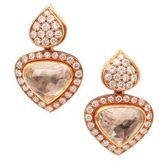 O. J. PERRIN Paris Clips d'oreilles pendantes en or 18 carats avec 2,82 carats