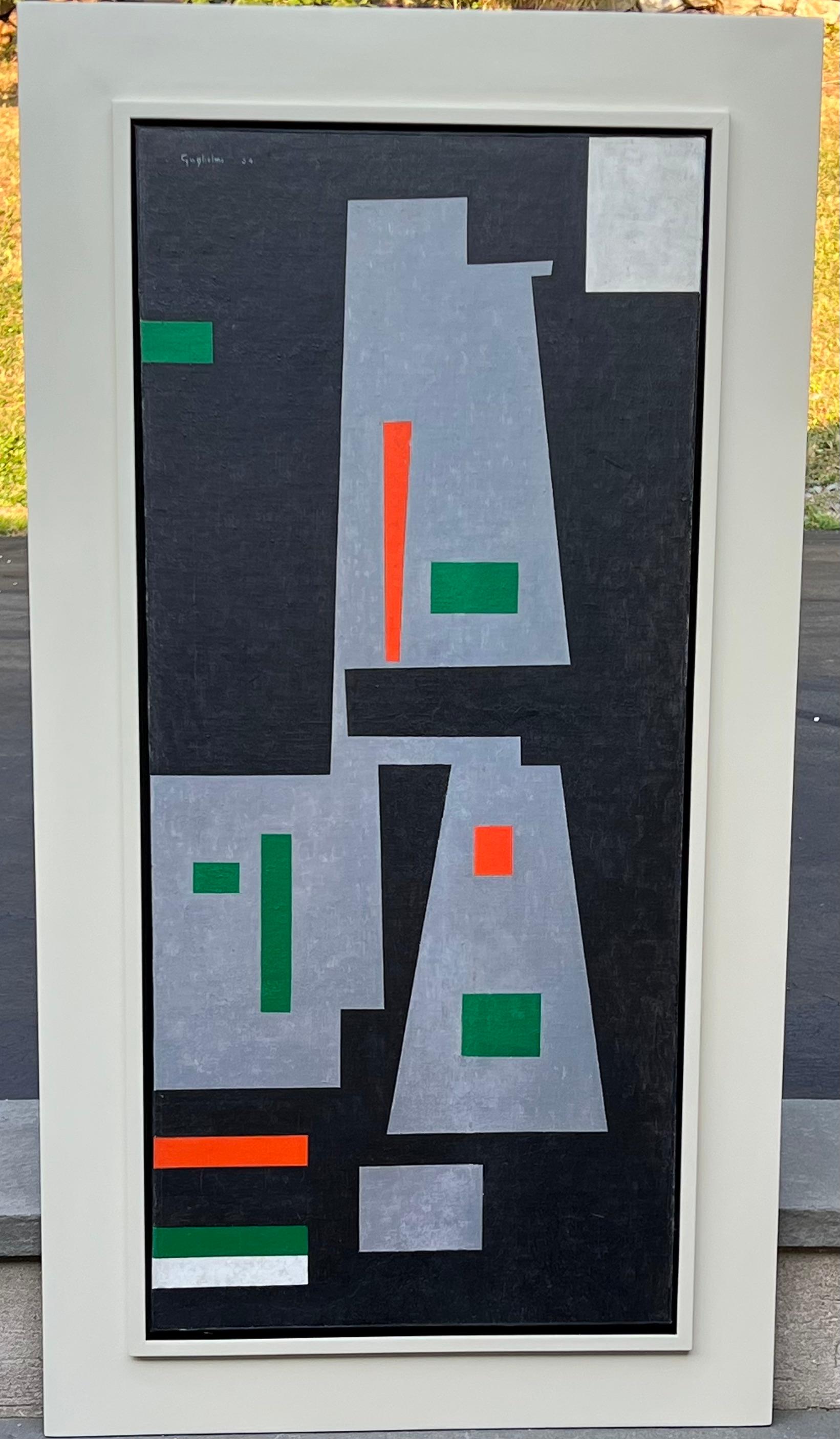 Rot bis Schwarz, 1954 Abstraktes Öl Mitte des 20. Jahrhunderts Modern Non-Objektiv. Veröffentlicht im Angebot 7