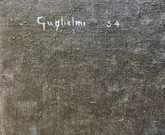 Red to Black, 1954 Abstract Oil Mid-20th Century Modern Non-Objective. Published