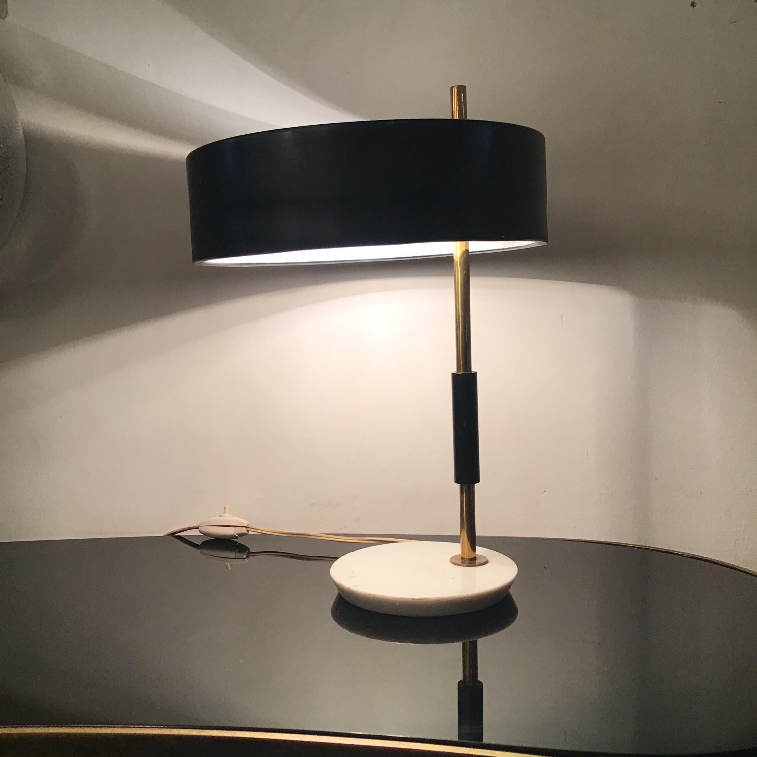 O-Luce Table Lamp Marbre Brass Metal  1950 italy For Sale 8