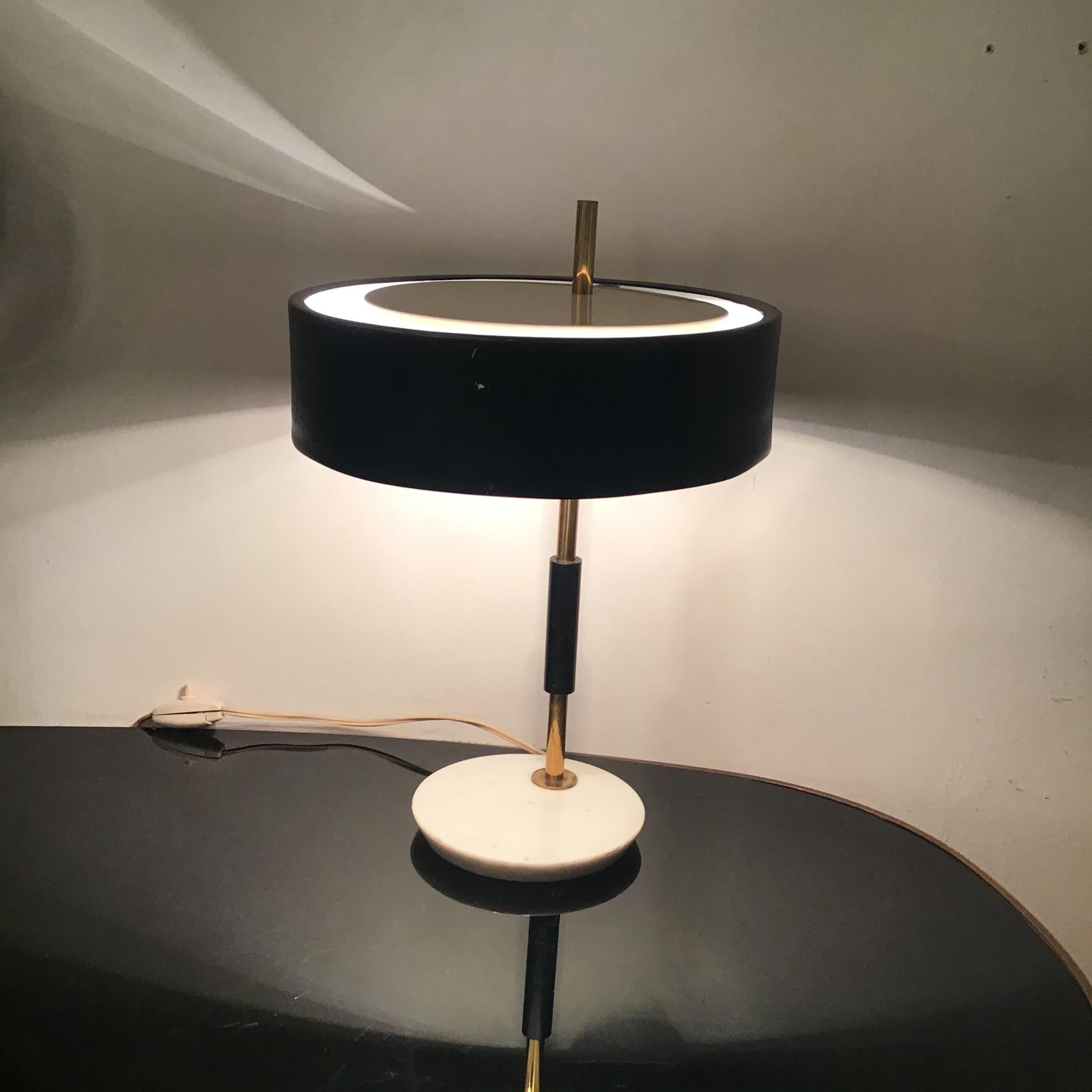 O-Luce Table Lamp Marbre Brass Metal  1950 italy For Sale 12