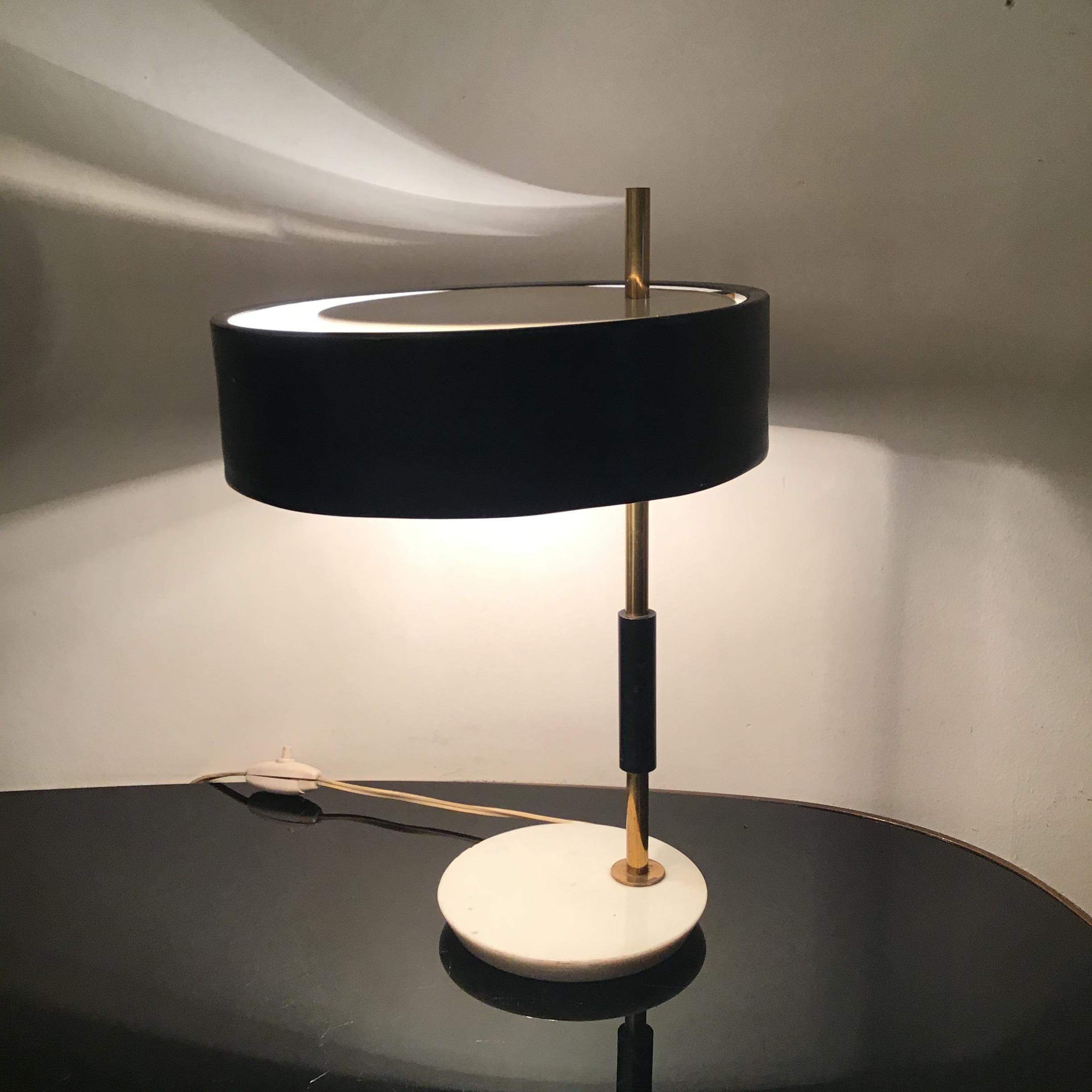 O-Luce Table Lamp Marbre Brass Metal  1950 italy  For Sale 3