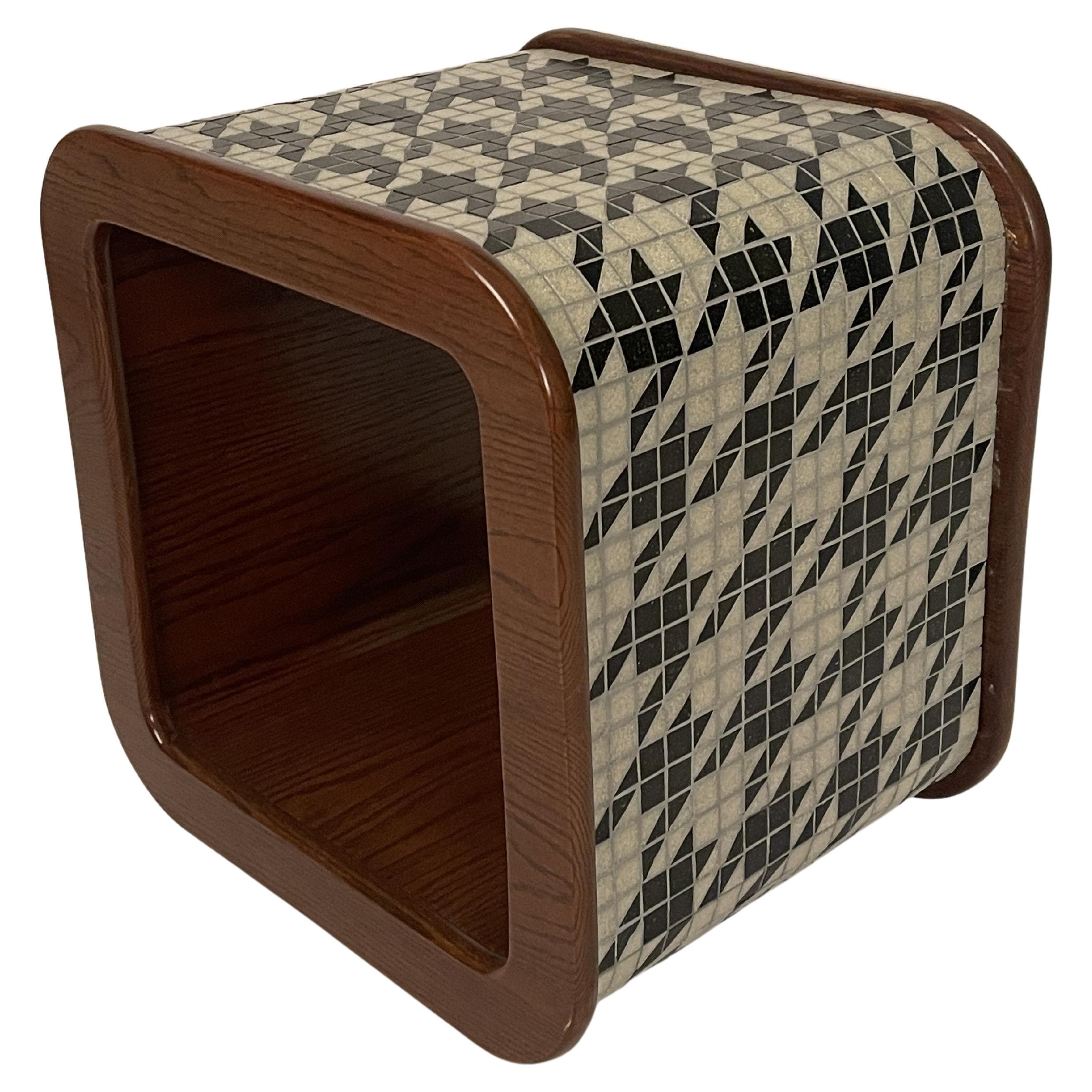 ‘O’ MOSAIC  Side Table For Sale