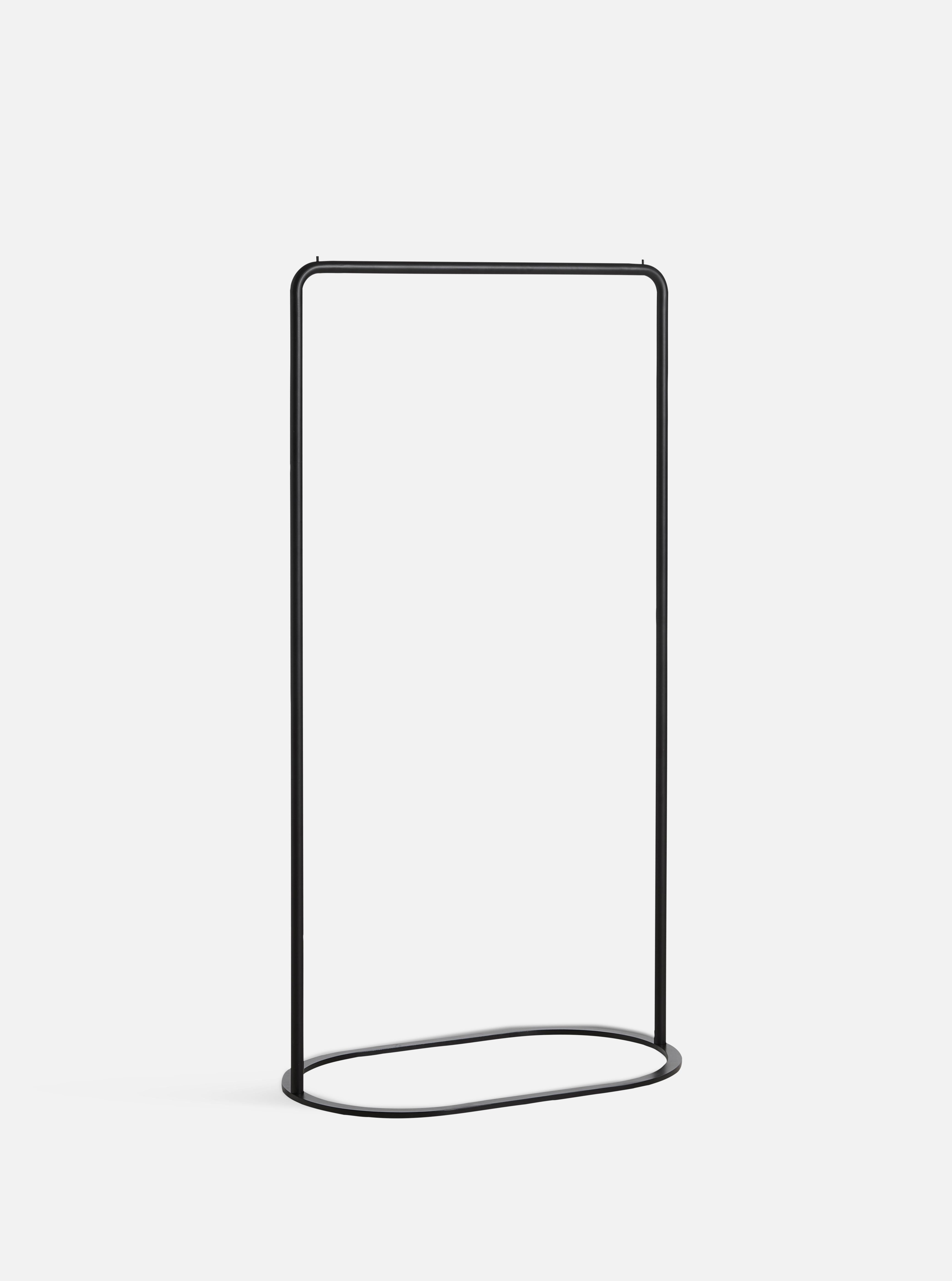 O & O clothes rack large by Christine Rathmann.
Materials: Metal.
Dimensions: D 48 x W 81 x H 159 cm.
Also available in different dimensions.

The founders, Mia and Torben Koed, decided to put their 30 years of experience into a new project. It