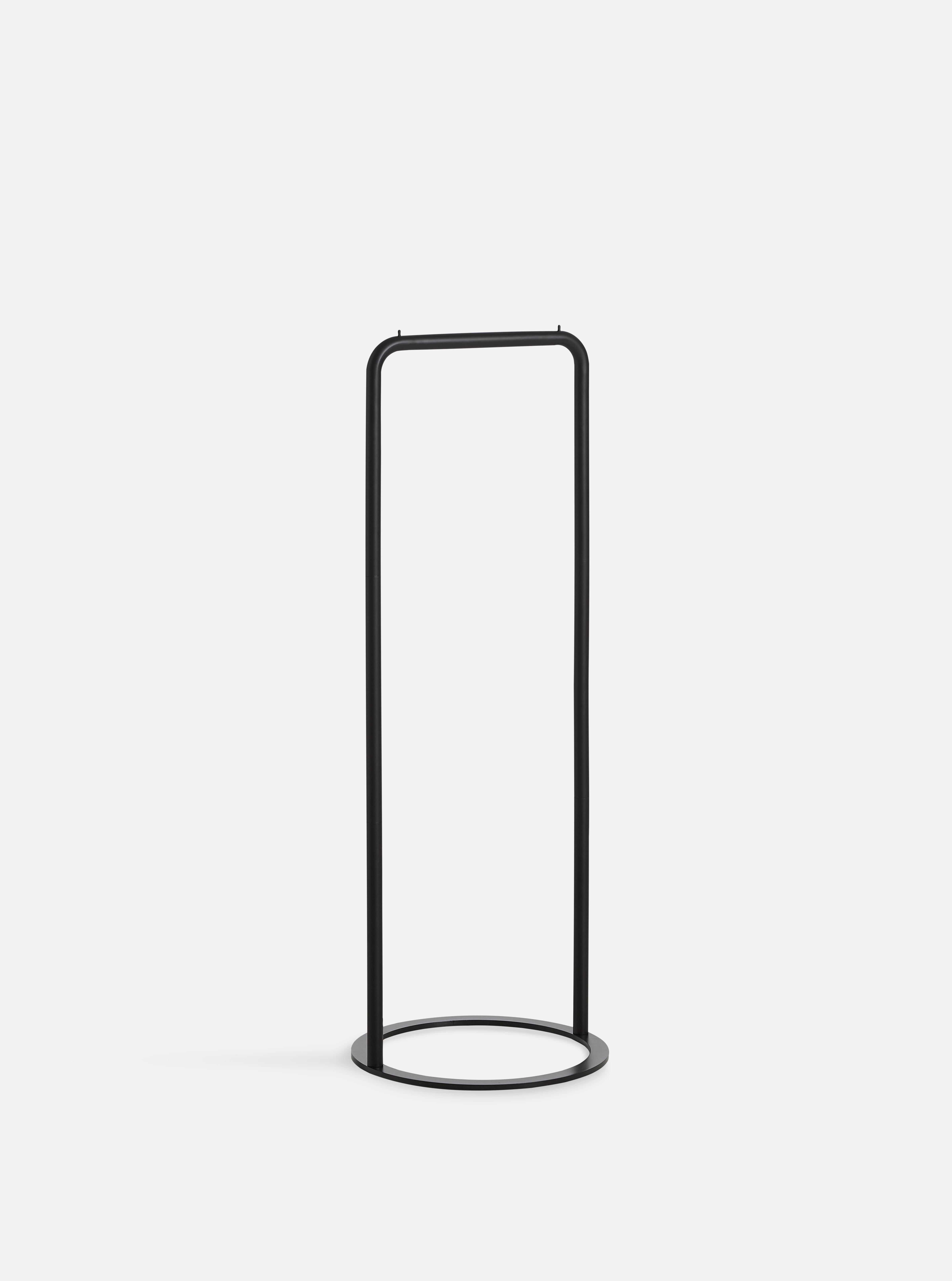 O & O clothes rack small by Christine Rathmann.
Materials: Metal.
Dimensions: D 41 x H 117 cm.
Also available in different dimensions.

The founders, Mia and Torben Koed, decided to put their 30 years of experience into a new project. It was