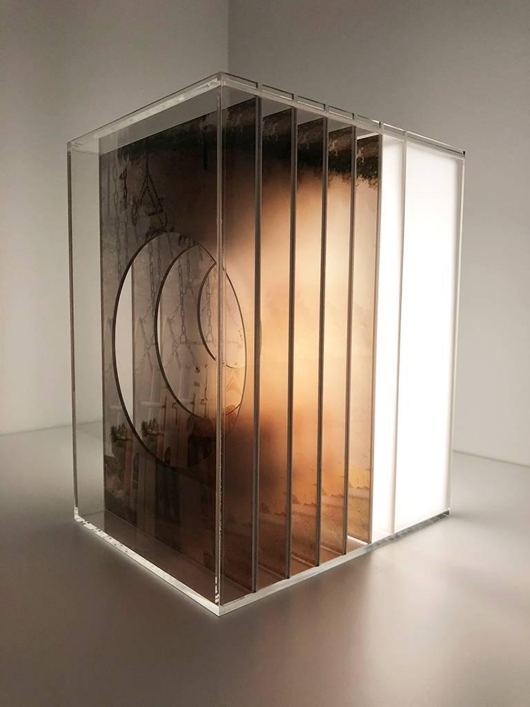 O Parque 'The Park', Electrical Lightbox Made of Multiple Exposure Photograph For Sale at 1stDibs