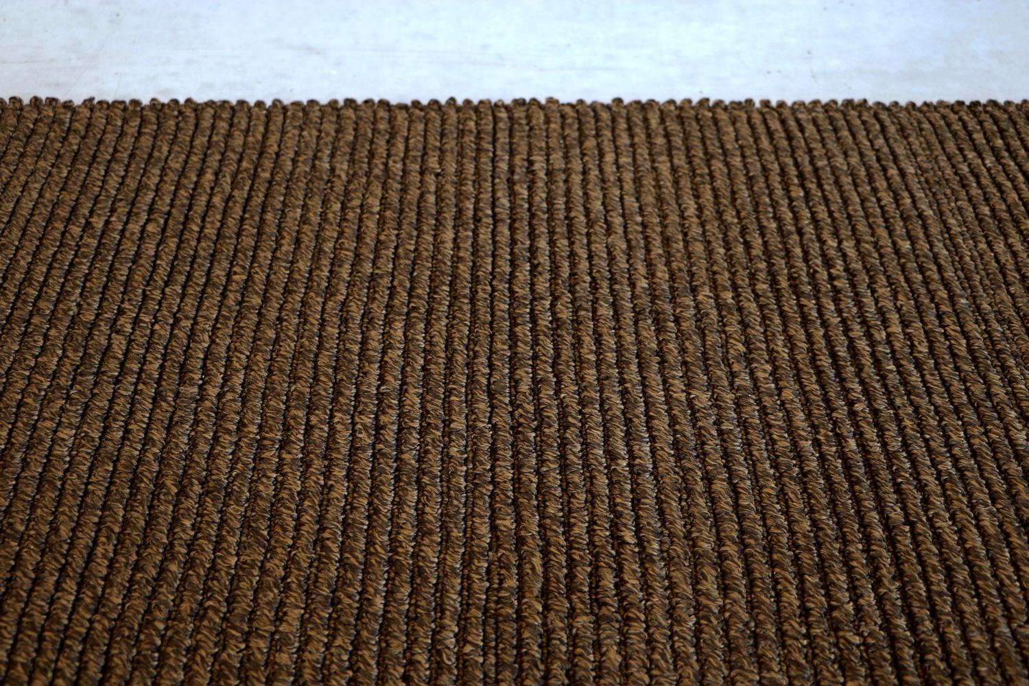 Modern Contemporary Resistant Indoor-Outdoor Brown Rug by Deanna Comellini 200x300 cm For Sale