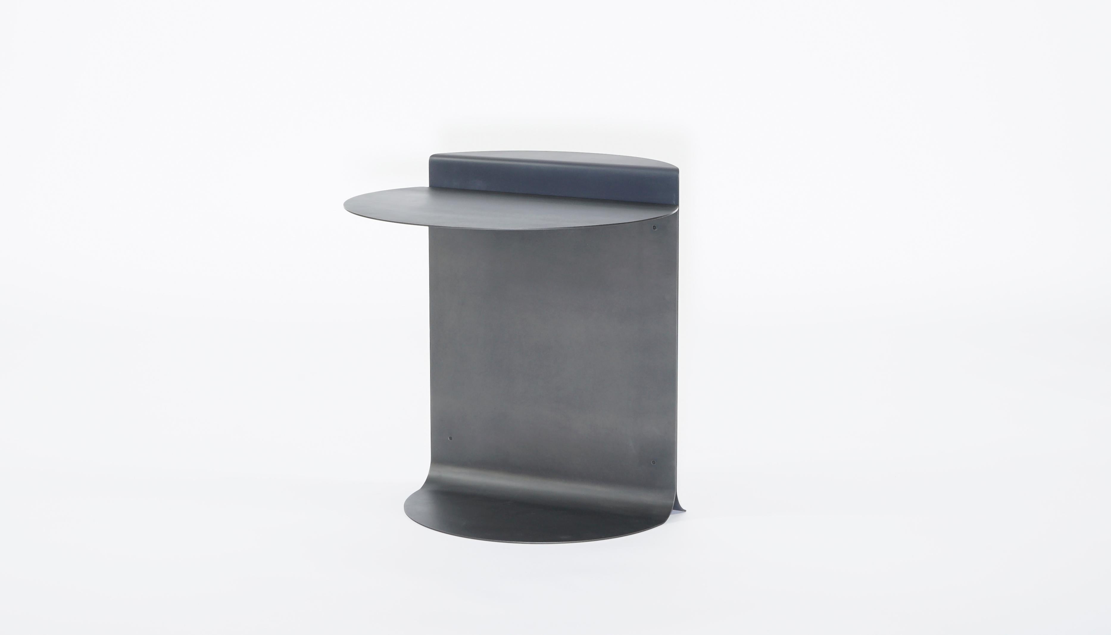 Modern O Table in Blackened Stainless Steel by Estudio Persona