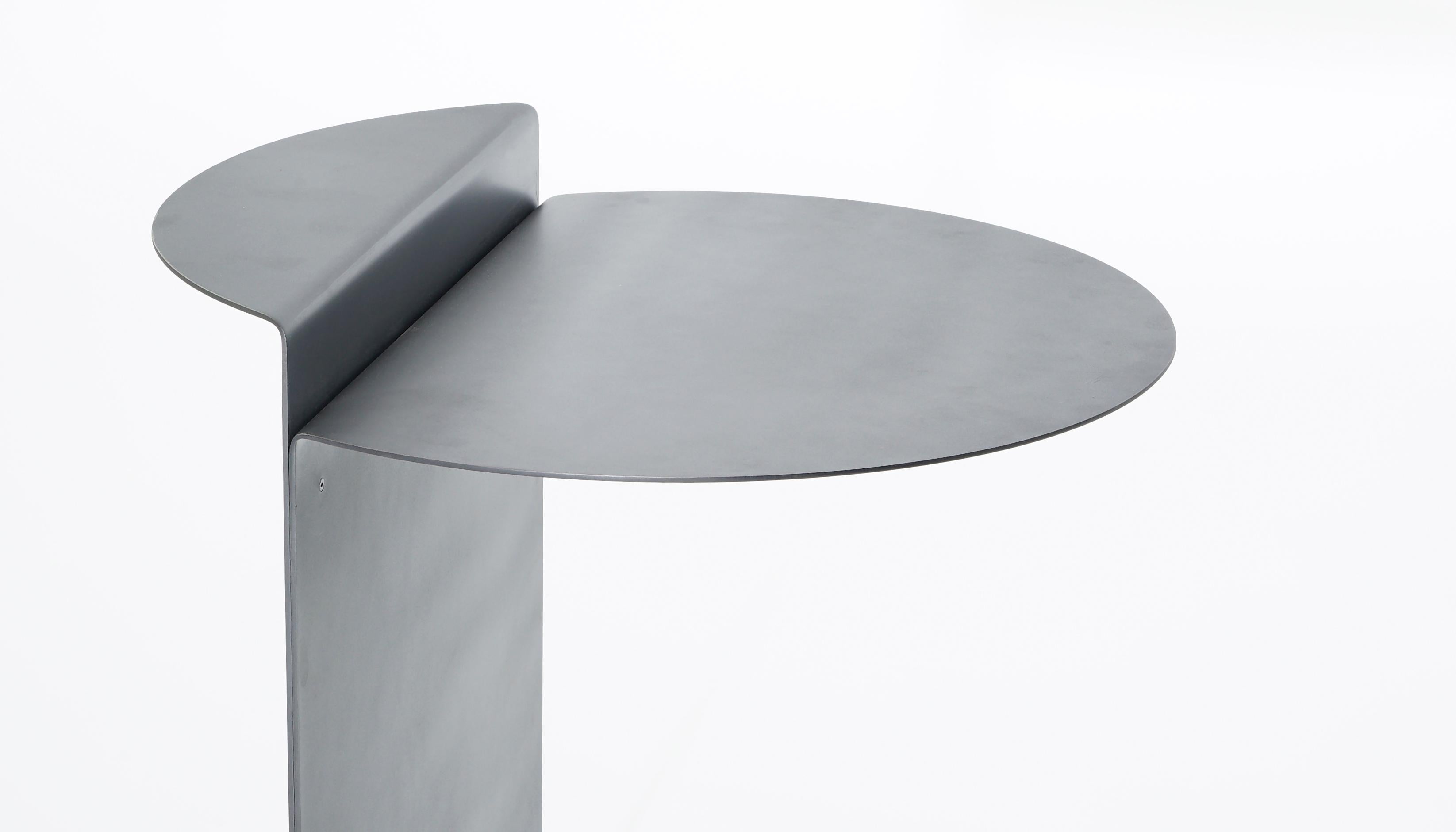 American O Table in Blackened Stainless Steel by Estudio Persona