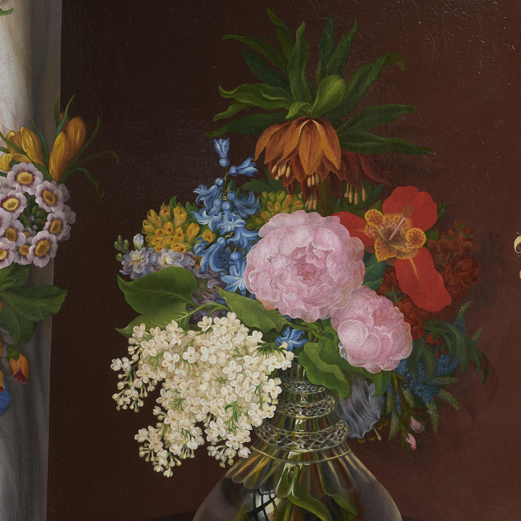 Danish O.A. Hermansen, Large Flower Painting For Sale