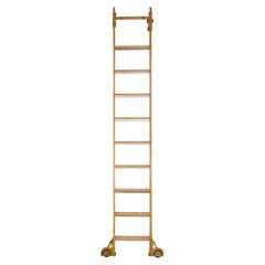 Oak 108 in. Tall Rolling Putnam Industrial Library Ladder