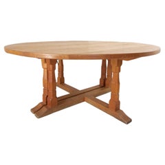 Oak 12 Seater Circular Dining Table by Wilf Hutchinson, ''Squirrel Man''