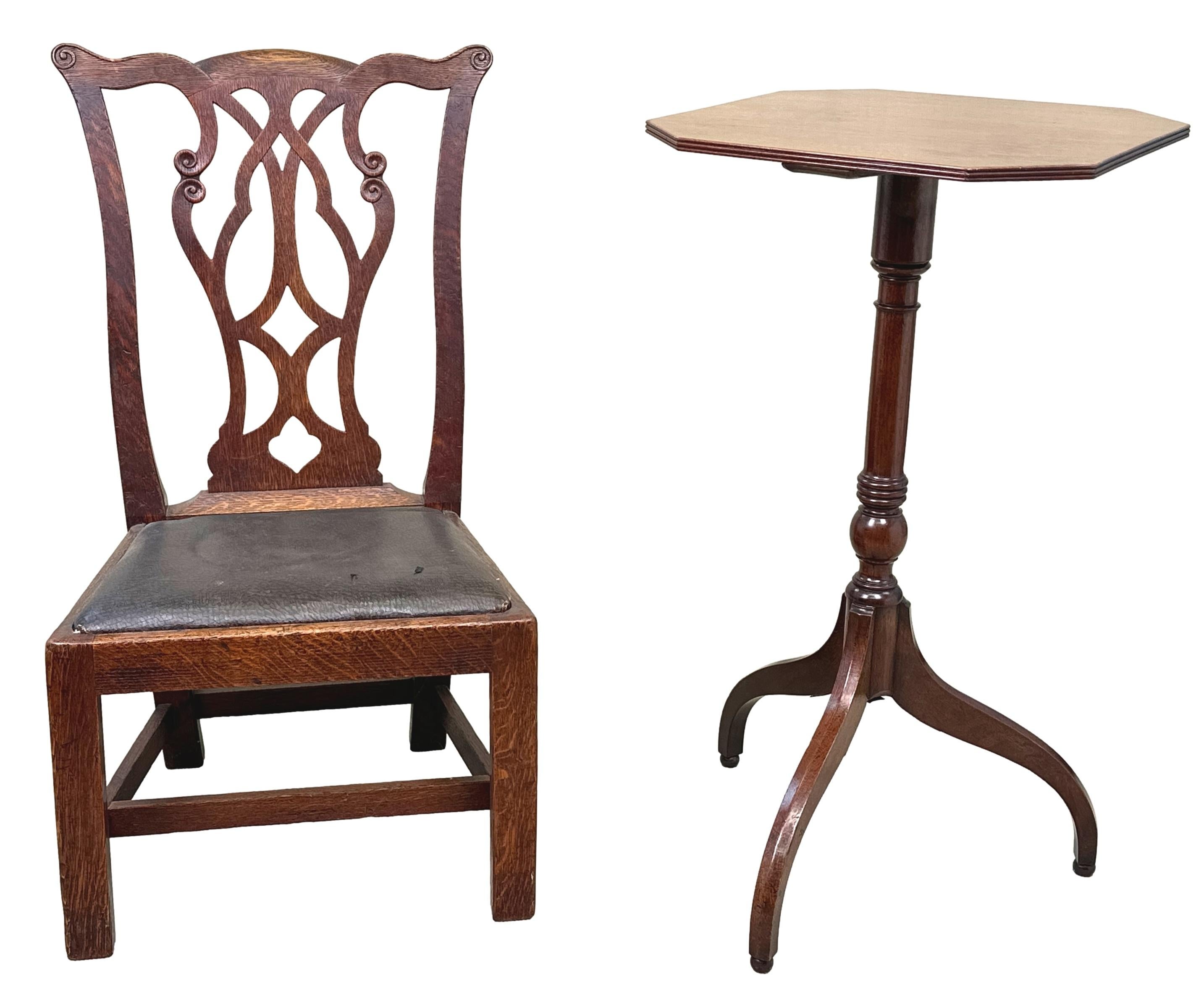 Oak 19th Century Georgian Style Childs Chair For Sale 4