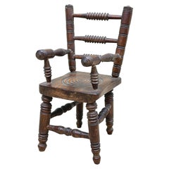 Sedia Windsor da cucina in miniatura del XIX secolo in Oak