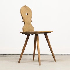 Oak 19th Century Primitive Wabi Sabi Mountain Chair