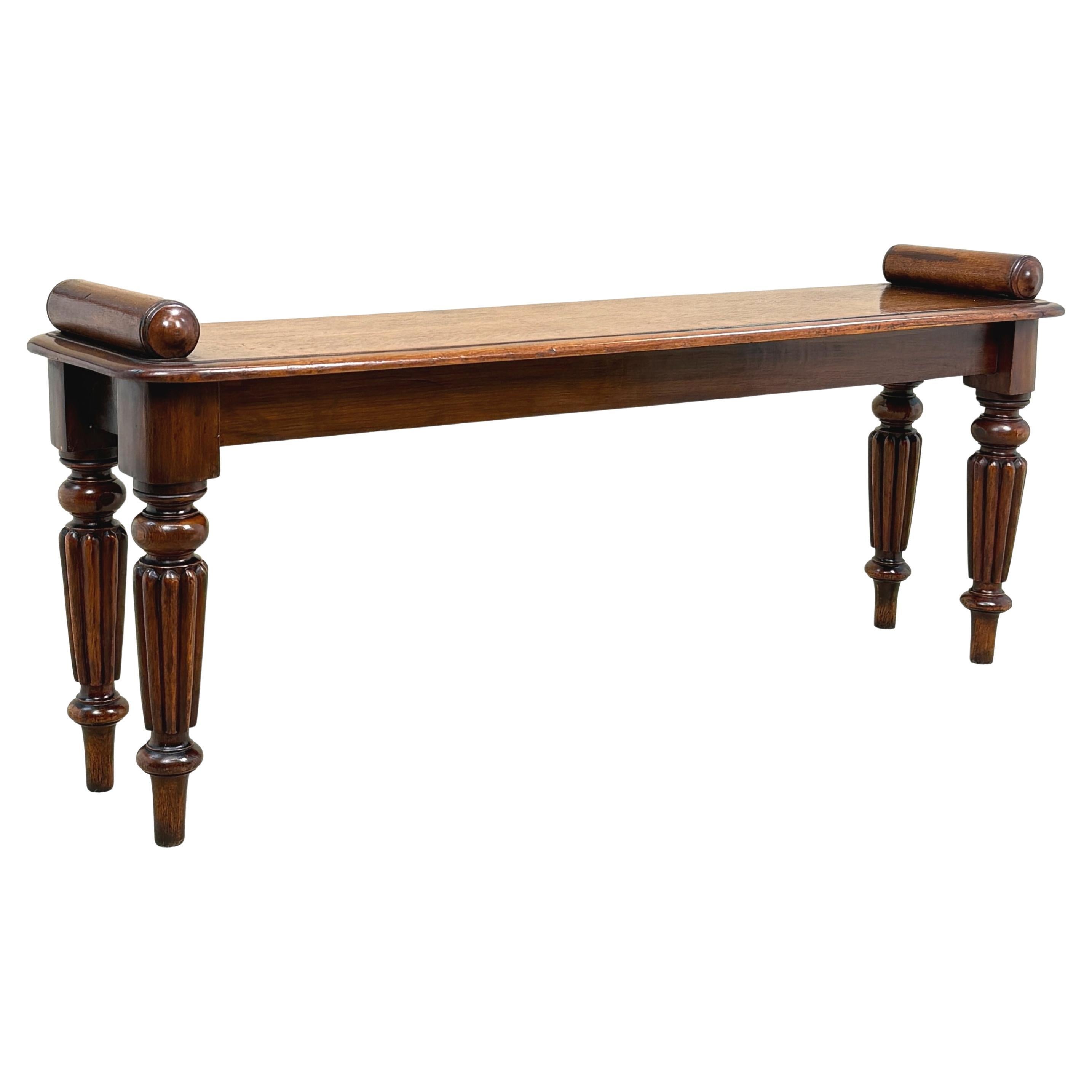Attractive Regency Oak Window Seat Hall Bench (Banc de salle à fenêtre en chêne)