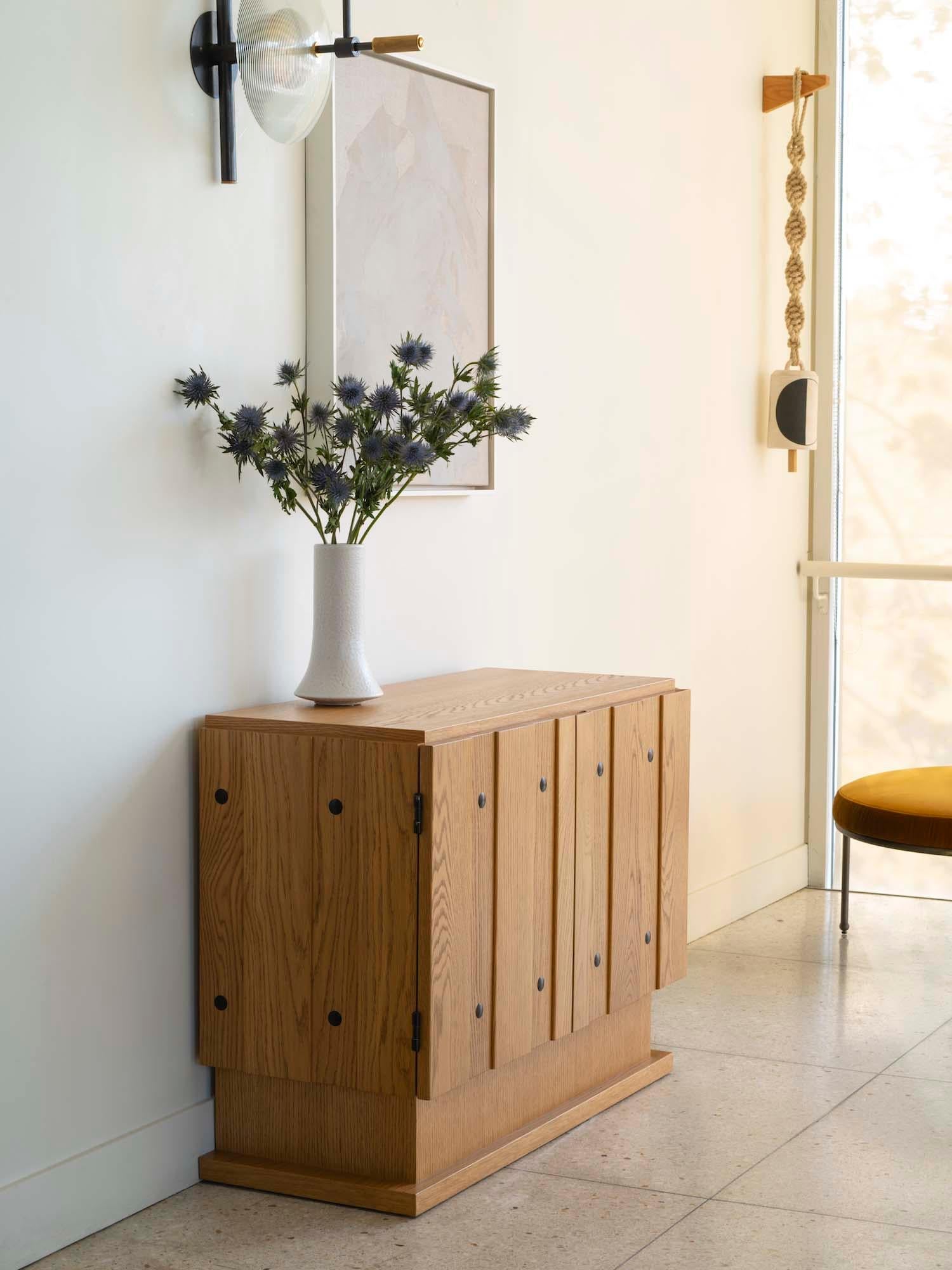 Contemporary Oak 2-Door Ojai Cabinet by Lawson-Fenning