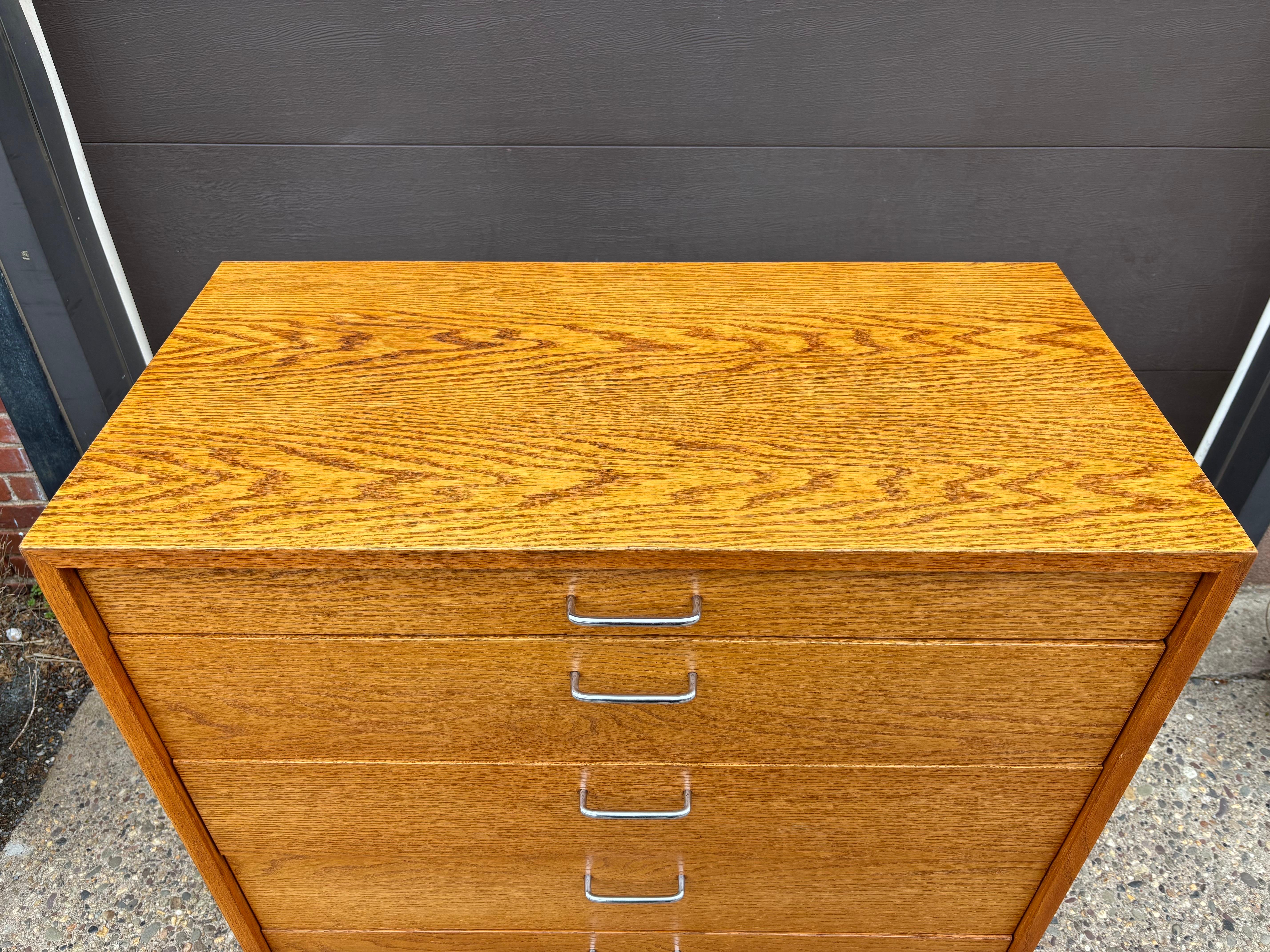 Americano Comò a 5 cassetti in Oak nello stile di George Nelson in vendita