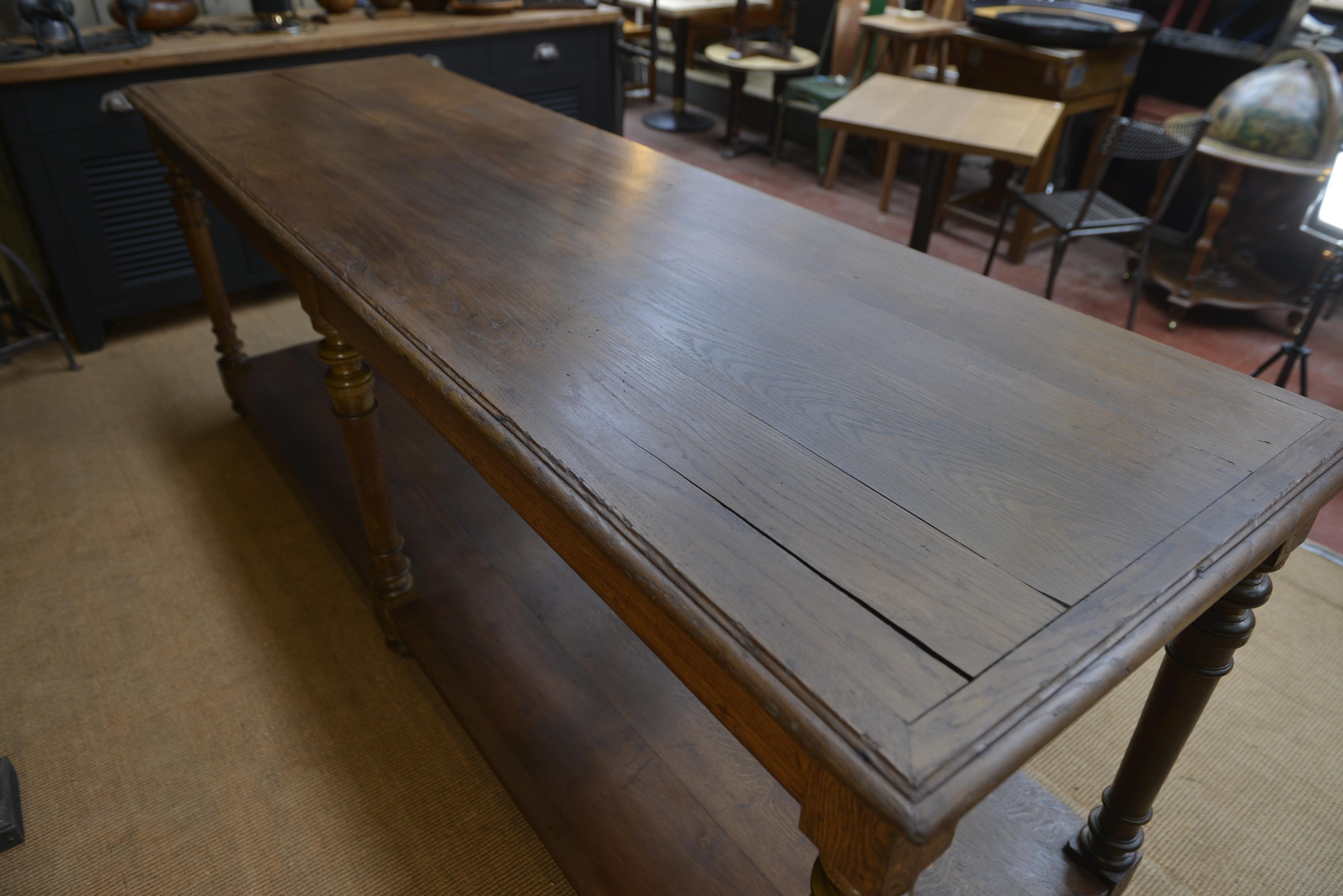 Oak 6 Feet Draper's Table, circa 1900 For Sale 3