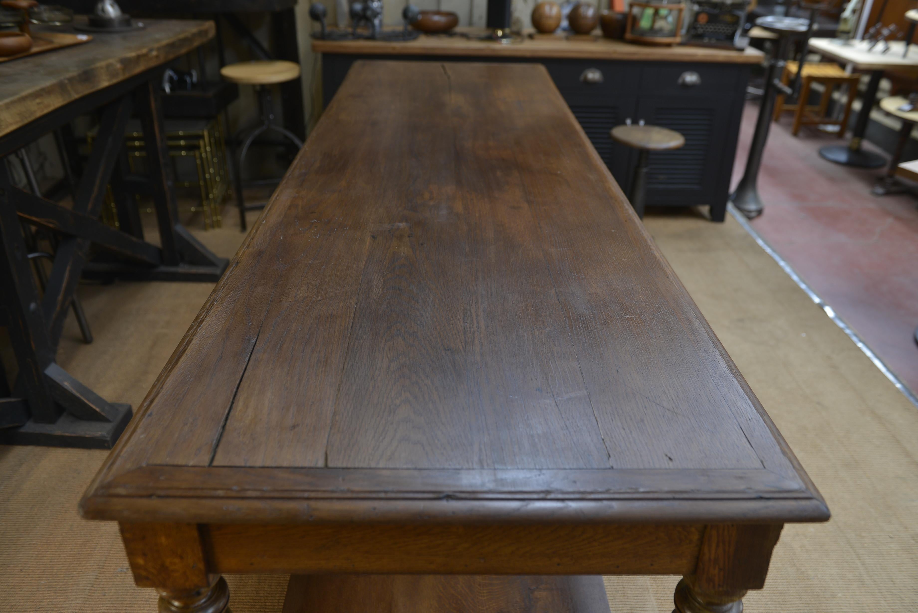 Oak 6 Feet Draper's Table, circa 1900 For Sale 4