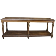 Antique Oak 6 Feet Draper's Table, circa 1900