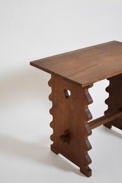 Oak alentejana side table, 1960s.