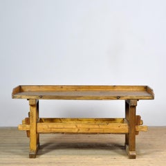 Oak an pine work table, circa 1900