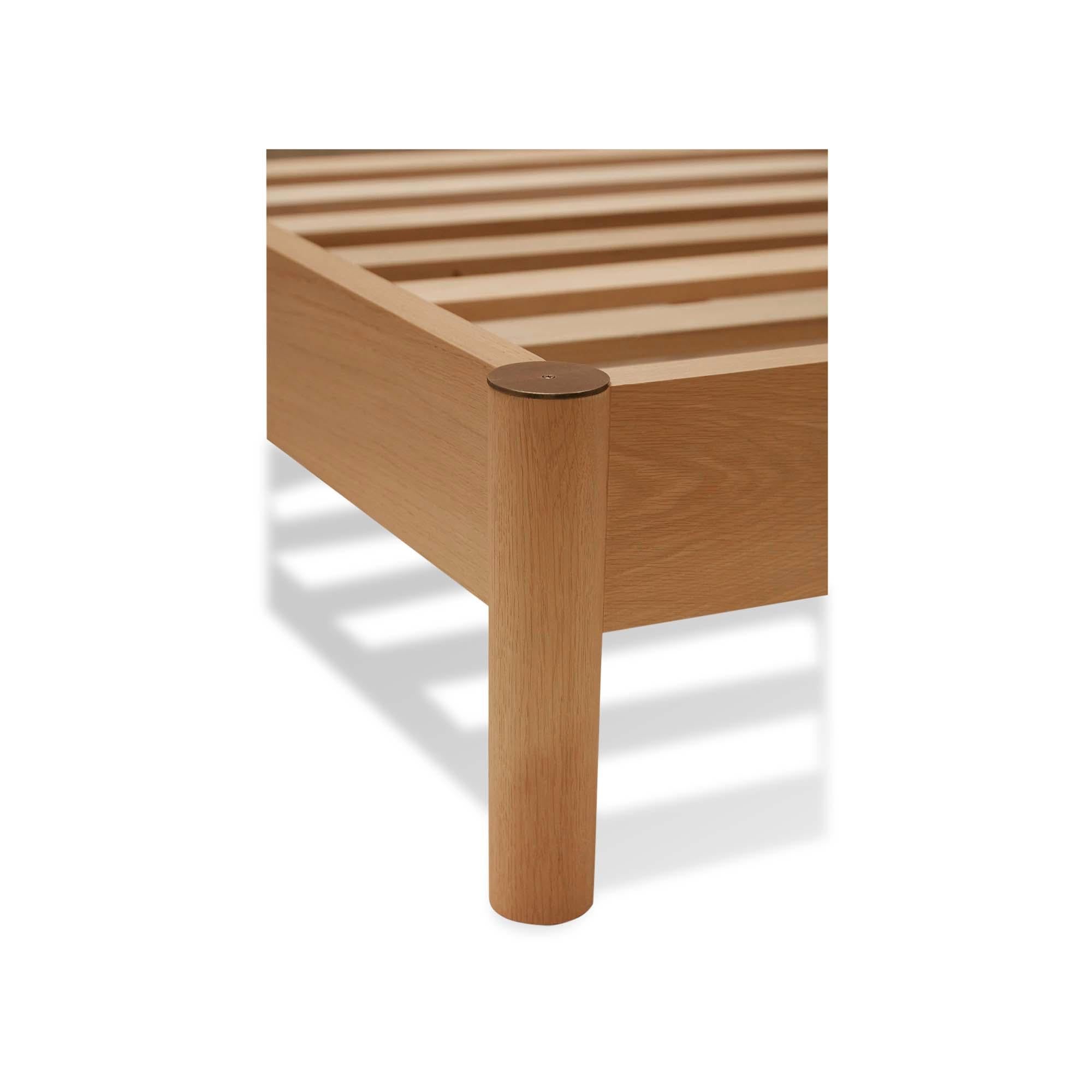 Oak and Alpaca Bouclé Chiselhurst Bed No Footboard by Lawson-Fenning ...
