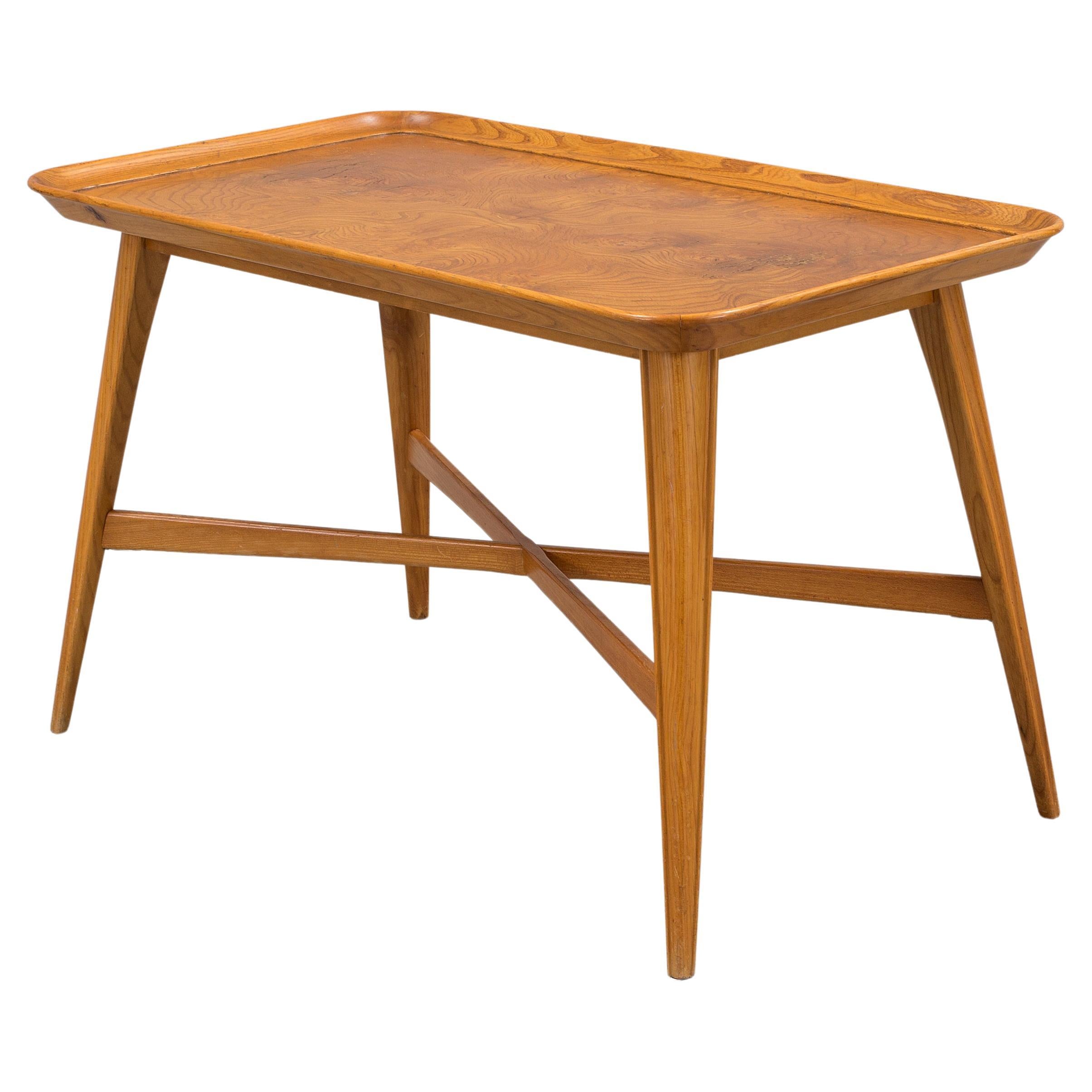 Oak and Birch Low Table Sweden, 1940 For Sale
