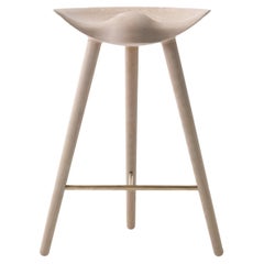 ML 42 Oak and Brass Counter Stool by Lassen