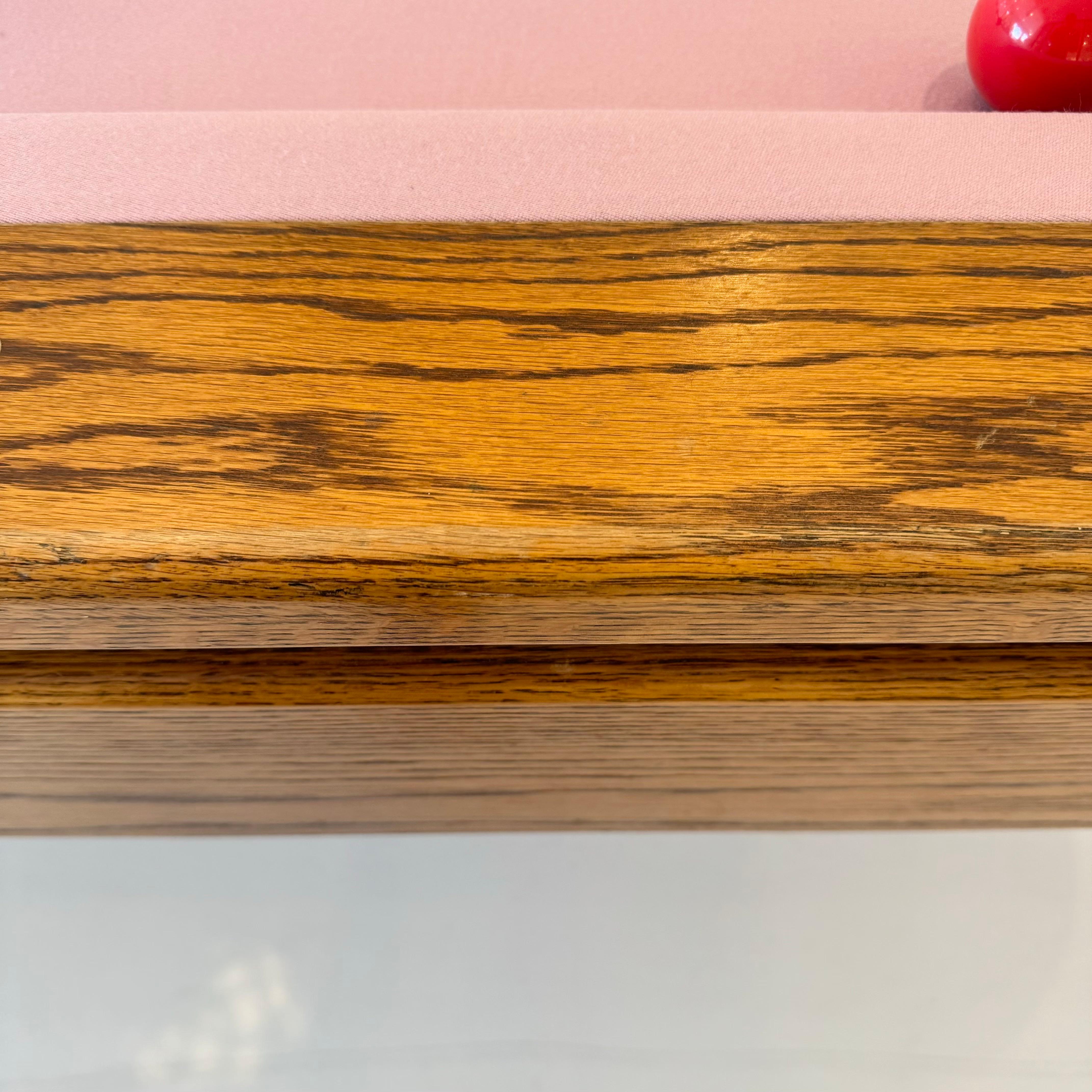Oak and Brass Golden West Pool Table, 1980s USA 4