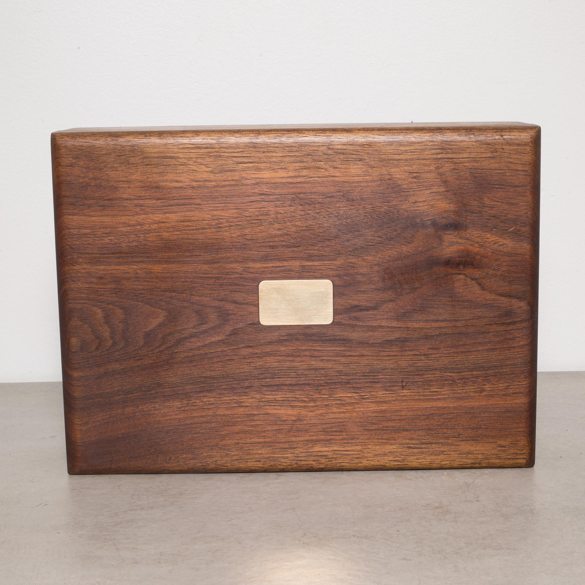 Oak and Brass Humidor, circa 1960-1970 3