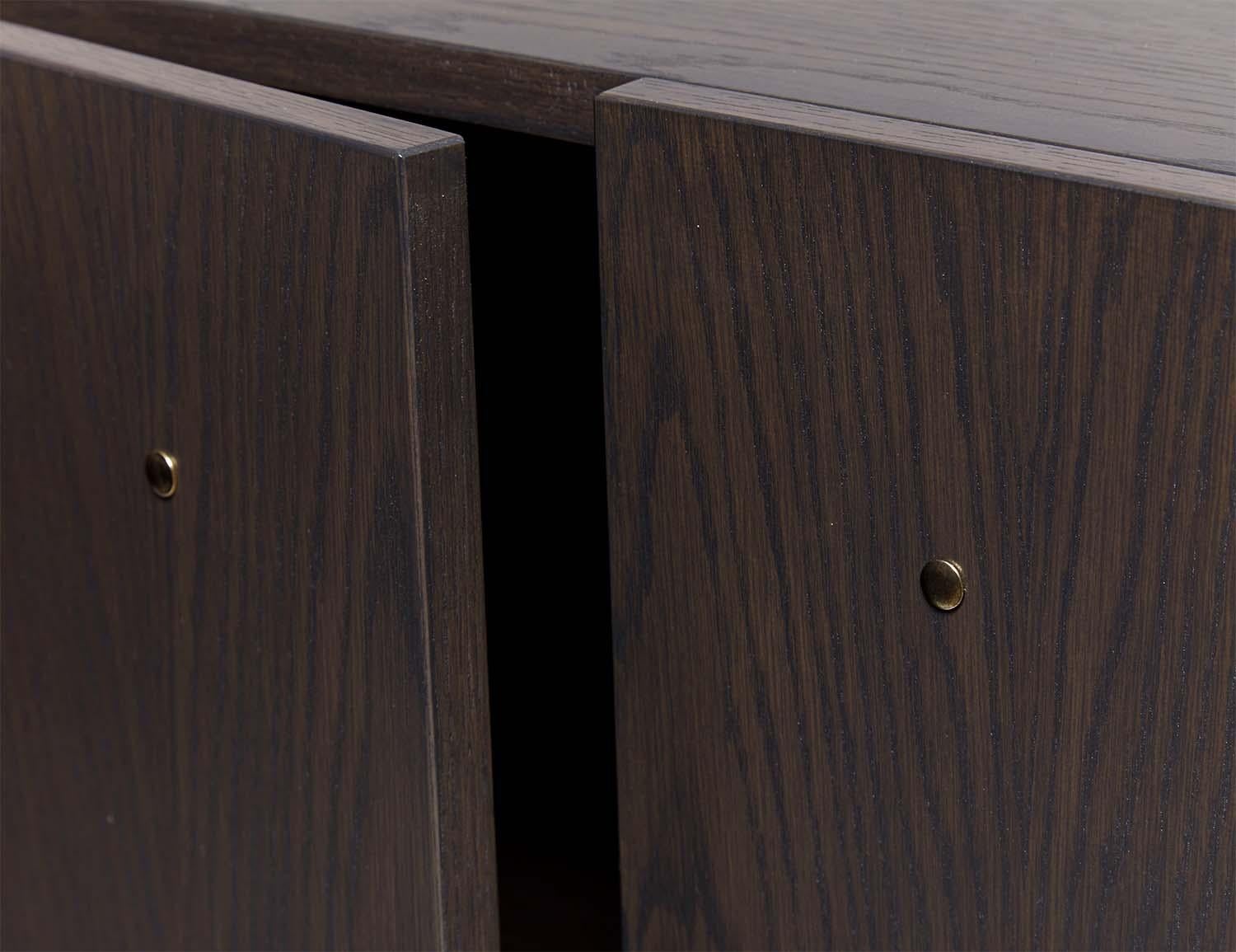 Oak and Brass Niguel Cabinet by Lawson-Fenning 1