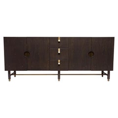 Oak and Brass Niguel Cabinet by Lawson-Fenning