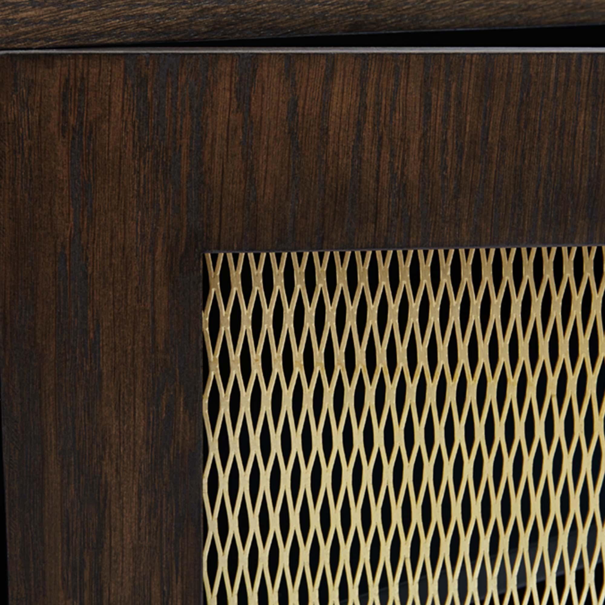 Oak and Brass Niguel Credenza by Lawson-Fenning In New Condition In Los Angeles, CA
