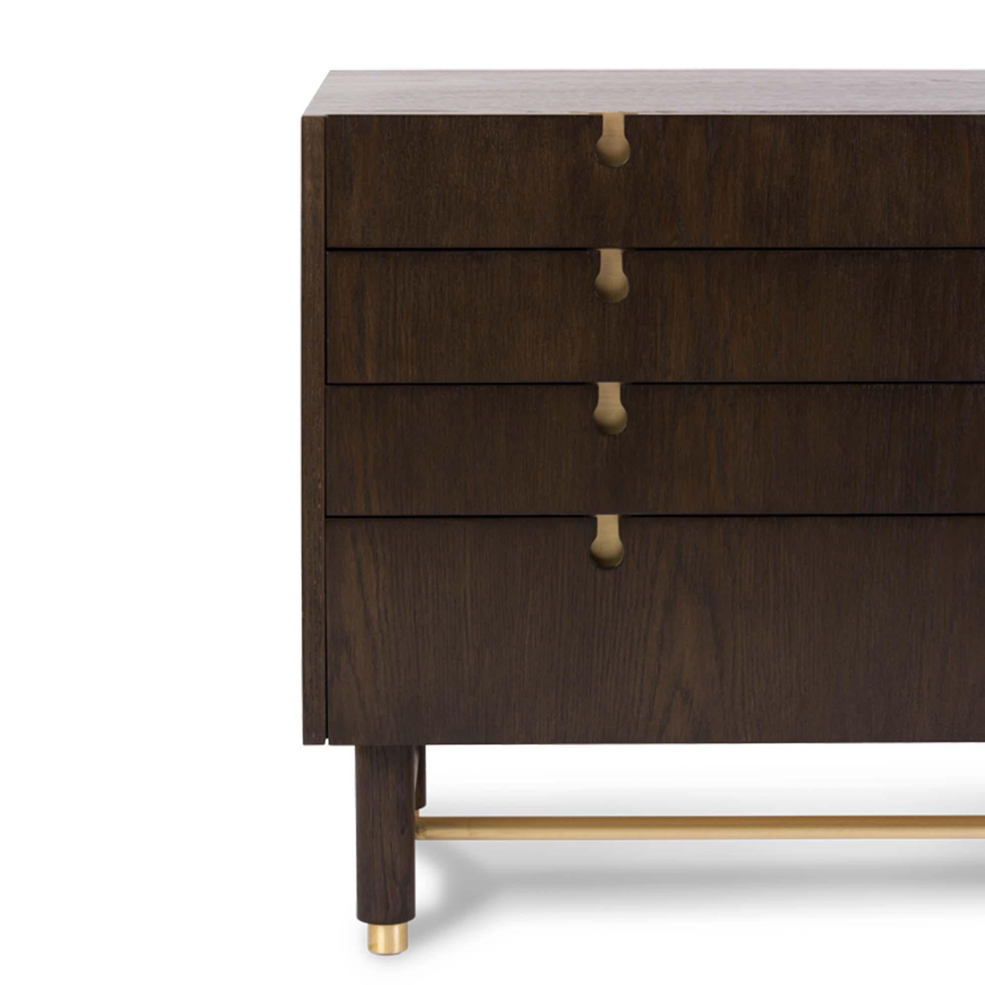 Oak and Brass Niguel Credenza by Lawson-Fenning 2